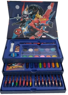 Рисувателен комплект 52 части в триетажно куфарче Спайдермен Spider-Man